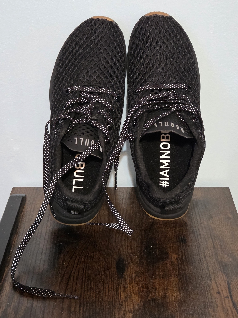 #IAMNOBULL Black Knit Athletic Sneakers